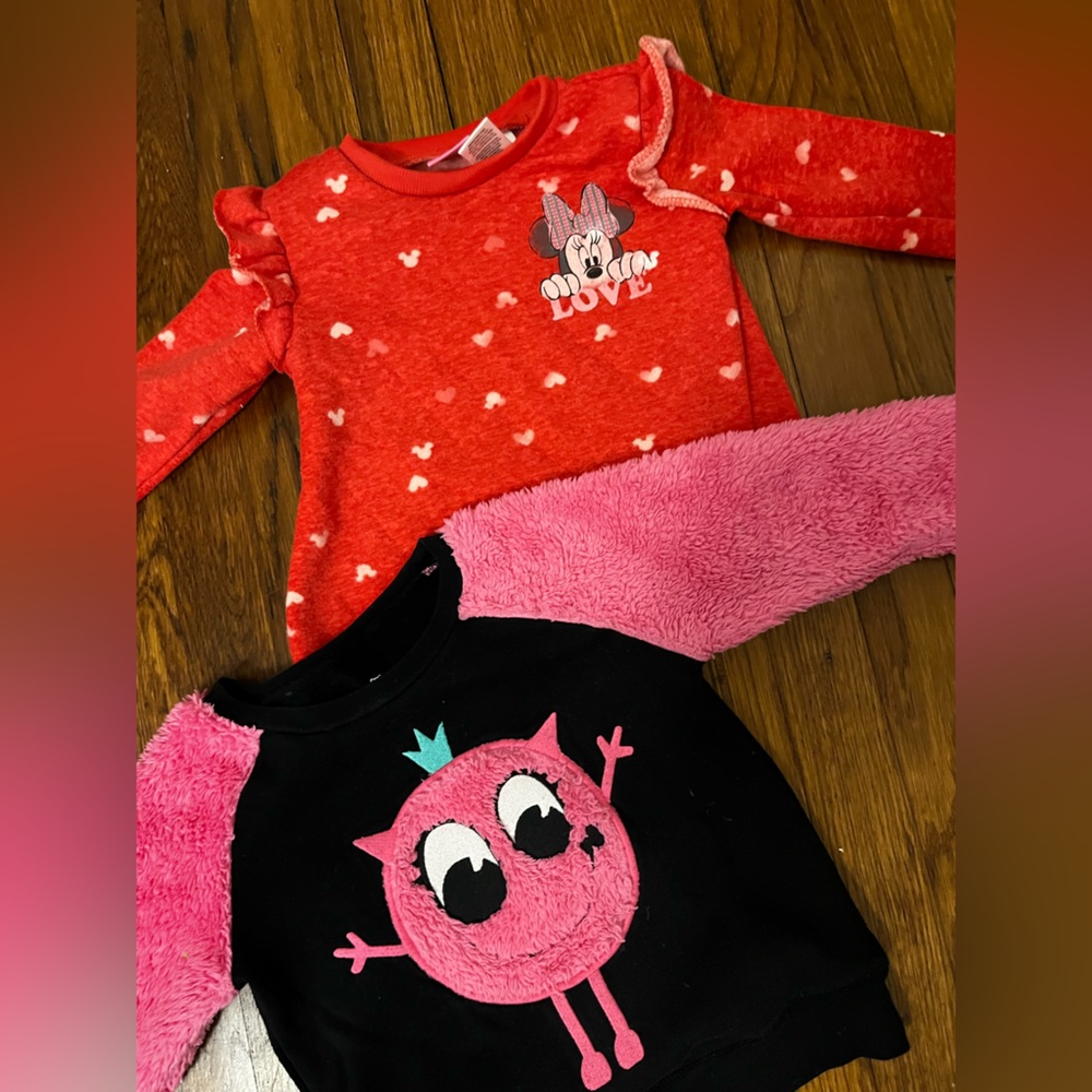 4t girls sweater bundle monster Minnie Mouse